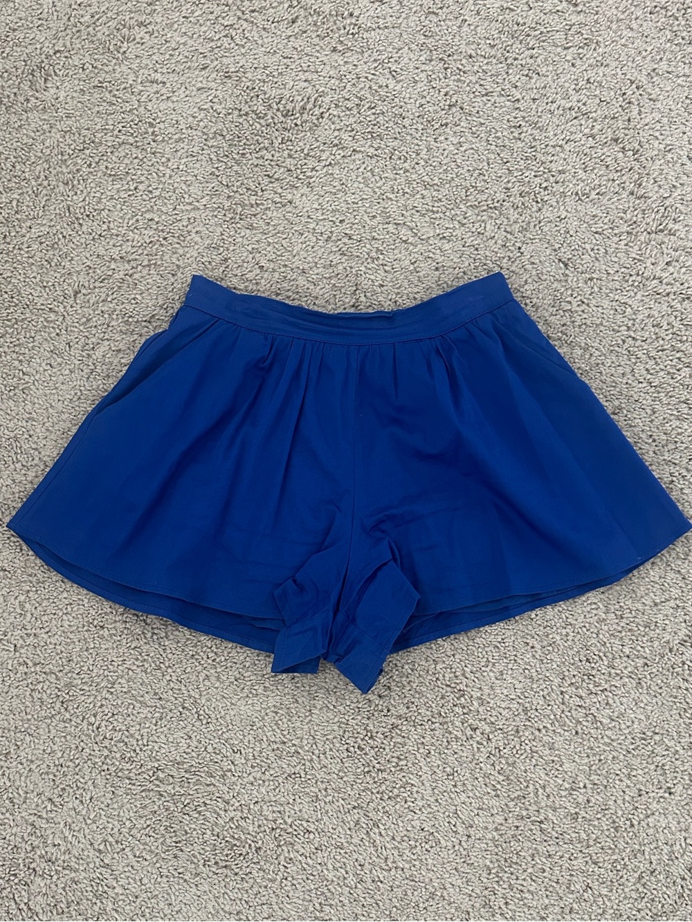 Forever 21 Cobalt Blue High Waist Flare Shorts